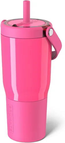 Vista 19 de BrüMate Resa - Vaso de viaje 100% a prueba de fugas de 25 onzas con asa y pajilla, popote SoftSip flexible, funda de silicona para mayor
