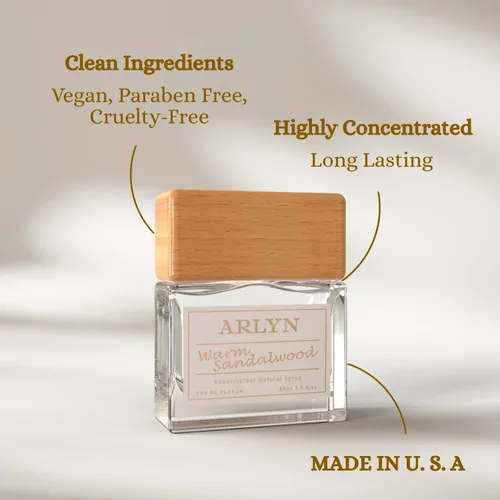 Vista 5 de ARLYN - Eau De Parfum de sándalo cálido inspirado en San.t.al 33, perfume de larga duración para hombres y mujeres, vegano y respetuoso con el medio