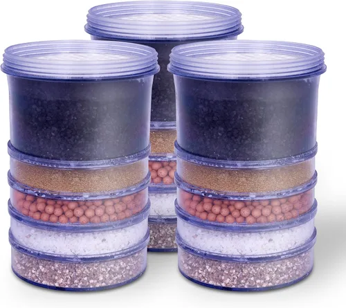 Vista 11 de Cartucho de filtro mineral de repuesto de 5 etapas para encimera y enfriadores de agua. 5 capas de filtración y mineralización. Elimina