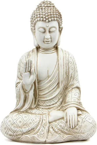 Vista 8 de Leekung Estatua de Buda para Decoración del Hogar, Estatua de Buda Decoración Zen, Decoración de Buda de Meditación Marrón 7 Pulgadas Marrón Oscuro