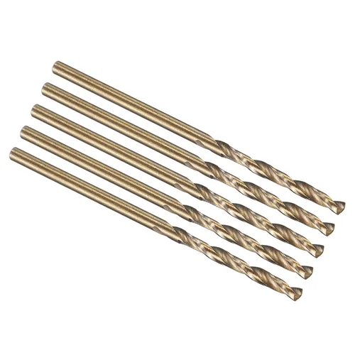 Vista 271 de PATIKIL Broca Jobber de 0.039 in, vástago recto M35 cobalto 5% acero de alta velocidad 135° acabado dorado para metal duro de acero inoxidable - 2