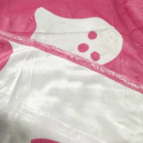 Vista 3 de Bonita manta de fantasma rosa de Halloween, decoración de habitación, manta estética para sofá cama, sofá, manta reversible de franela súper suave
