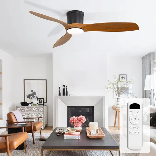 Vista 15 de Sofucor - Ventilador de techo inteligente de 52 pulgadas con luces, ventilador de techo empotrado moderno de perfil bajo con 6500 CFM, compatible