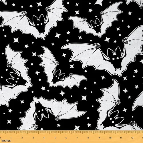 Vista 8 de The Yard - Tela a rayas para niños, geométricas, abstractas, decorativas, impermeables, para exteriores, niños, niñas, adultos, azul marino, blanco