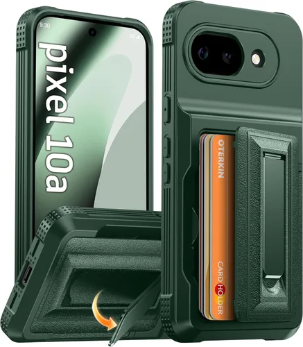 Vista 25 de Oterkin Funda tipo cartera para Google Pixel 10a [4-5 tarjeteros] [soporte de metal] [bloqueo RFID] [Protección completa de la cámara]