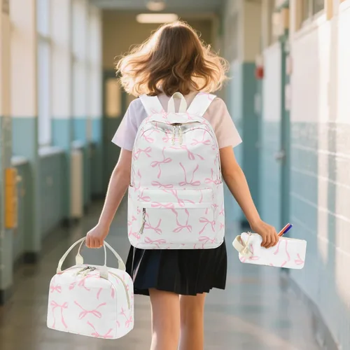 Vista 95 de Bluboon Juego de mochila para adolescentes, mochila escolar para niñas, lonchera y lápices, bolsas para estudiantes, 3 en 1