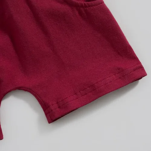 Vista 6 de Ayalinggo Conjunto de pantalones cortos casuales de verano para bebé niño, camiseta con bolsillo a rayas y cintura elástica, pantalones cortos