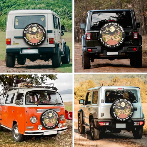 Vista 3 de Cubiertas de neumáticos de repuesto para vehículos recreativos, desierto, viento, paisaje, caravana, remolque, camión, remolque, SUV, RV, universal