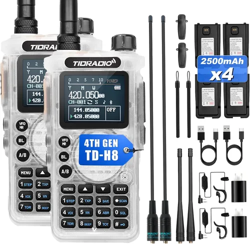 Vista 11 de TIDRADIO TD-H8 Radio de mano para jamón, Walkie Talkies Radio bidireccional