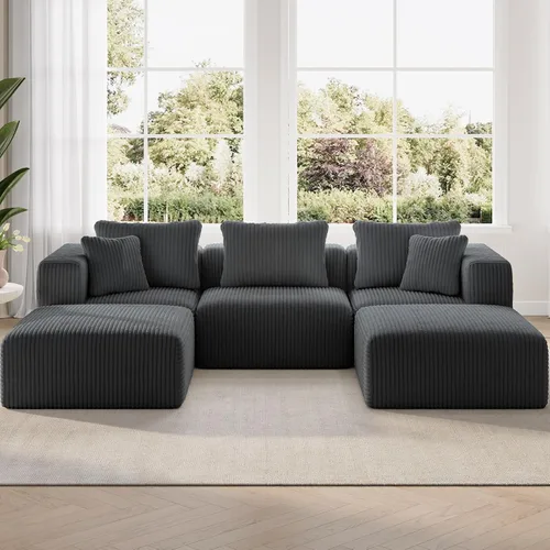 Vista 63 de Novilla - Sofá biplaza modular de 70.8 pulgadas, sofá modular de espacio pequeño, moderno sofá de nube con soporte Smarts Coil®, sofá seccional sin