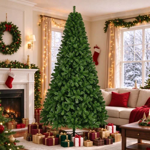 Vista 7 de Árbol de Navidad artificial sin iluminación de 12 pies (12 pies)