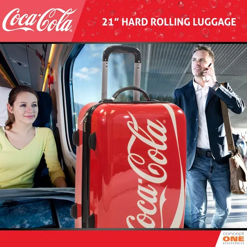 Vista 7 de Concept One Coca Cola - Maleta con ruedas de 21 pulgadas, color rojo
