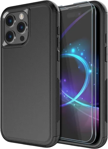 Vista 42 de Diverbox Funda para iPhone 15 Plus [a prueba de golpes] [a prueba de caídas] [protector de pantalla de vidrio templado], funda de protección