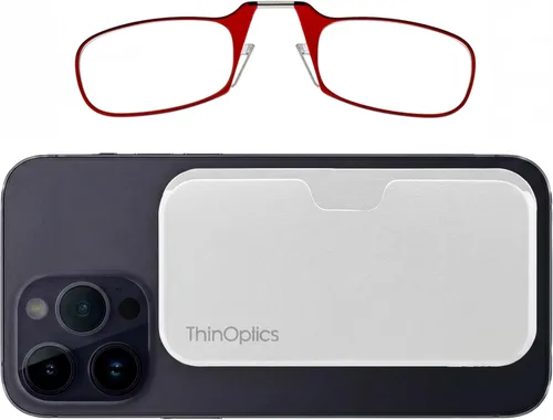 Vista 23 de Always With You by ThinOptics Classic Readers + Attachable Glasses Case Funda negra/marcos negros