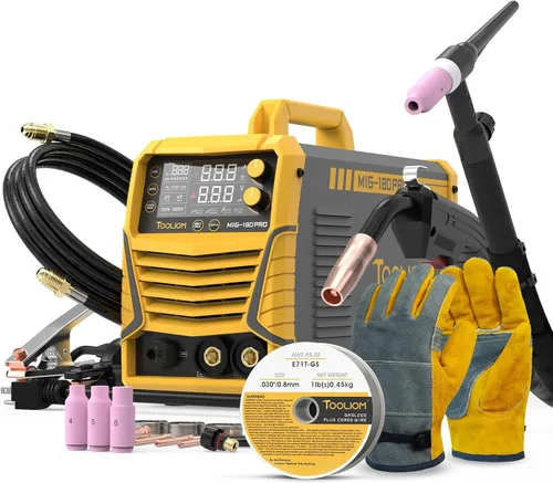 Vista 9 de TOOLIOM 135A Mini Soldador MIG de núcleo de flujo 110V Soldador MIG sin gas Flux MIG/Lift TIG/Stick Máquina de soldadura 3 en 1 Portátil