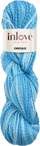 Vista 7 de Circulo Inlove Slim, 100% algodón brasileño, hilo para ganchillo y tejido, hilo suave para bebé, peso DK #3, color 1317, color solar