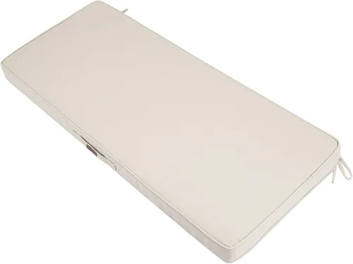 Vista 14 de FUNHOME Cojín de Banco para Exteriores 42 x 18 x 3 Pulgadas, Cojín de Sofá Portátil Resistente al Agua, Cojín de Columpio de Porche con Asa y Lazos