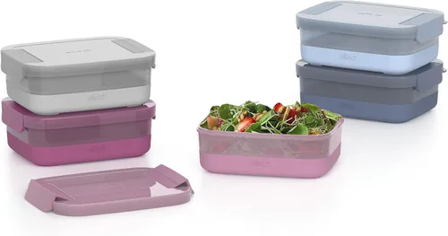 Vista 5 de Ello - Juego de preparación de comidas de plástico de 3.7 tazas, juego de 10 piezas, 5 paquetes - Juego de recipientes de almacenamiento
