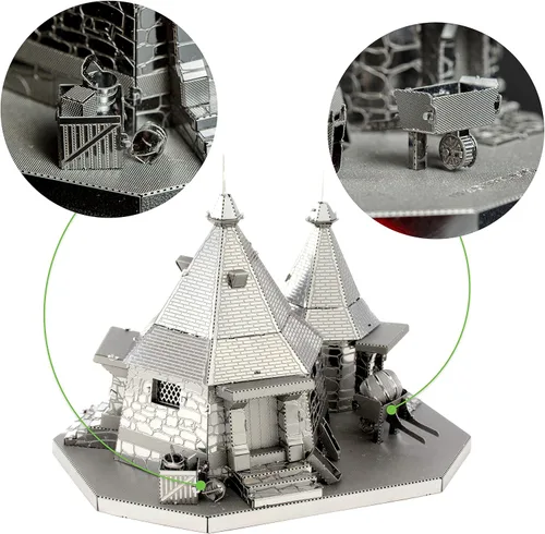 Vista 6 de Fascinations Metal Earth Harry Potter La cabaña de Hagrid - Kit de modelo 3D de metal