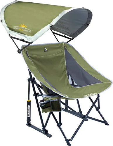Vista 15 de GCI Outdoor Mecedora Plegable para Exteriores con Dosel para Protección Solar Azul real