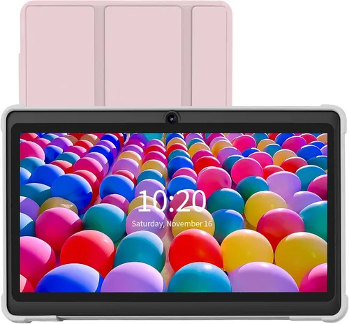 Vista 9 de Tablet de 7 pulgadas, sistema operativo Android 13 Quad Core, 32GB ROM, WiFi, Bluetooth, cámara dual, PC Tablet USB C, pantalla táctil de 7 Negro