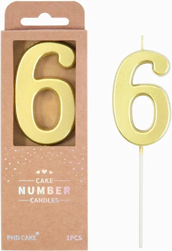 Vista 57 de PHD CAKE Velas de Cumpleaños de Oro Moderno Número 0 de 2.76 Pulgadas, Velas de Número Dorado, Velas de Número para Pastel, Celebración de Fiesta