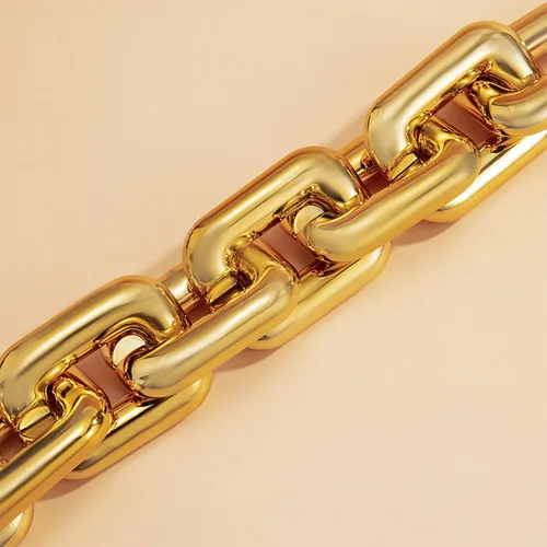 Vista 6 de Gold Chunky Bracelet for Women Cuban Link Bracelets Dainty Link Chain Bracelets Paperclip Bracelets Boho Bracelets Minimalism Bracelets for Teen