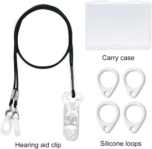Vista 5 de BTE - Clips para audífonos OTO para adultos y niños con bucles de silicona de 0.276 in, 0.354 in y 0.433 in para audífonos BTE y cordón antipérdida
