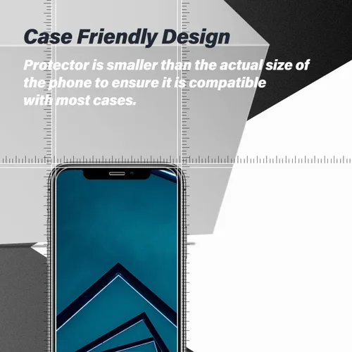 Vista 3 de BIGFACE Protector de pantalla para iPhone 11 + protectores de lente de cámara, [2 + 2 unidades] Vidrio templado transparente HD de alta calidad