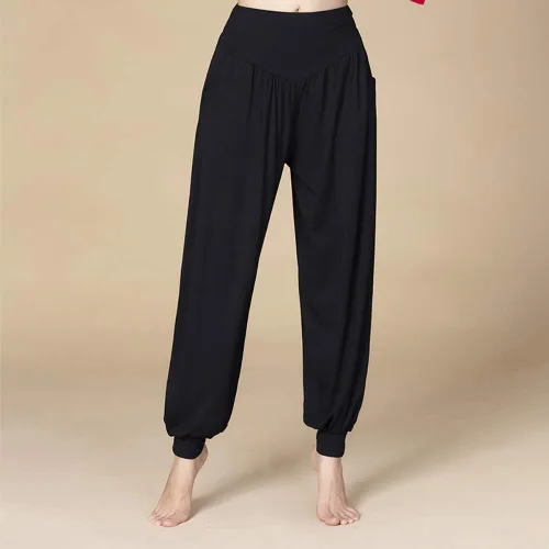 Vista 10 de Pantalones de algodón para mujer, elásticos, suaves, para yoga, deportes