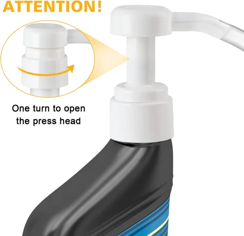 Vista 3 de Ouzorp Bomba de líquido para botellas de cuarto de galón – Bomba manual de 5 cc para transferencia de aceite, transmisión y líquido diferencial,
