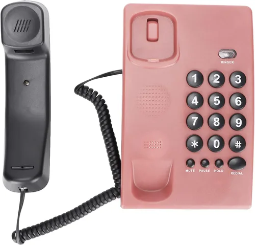 Vista 9 de Teléfono con cable, escritorio con cable de escritorio, teléfono fijo para teléfono con cable con cable con doble auricular magnético, silencio