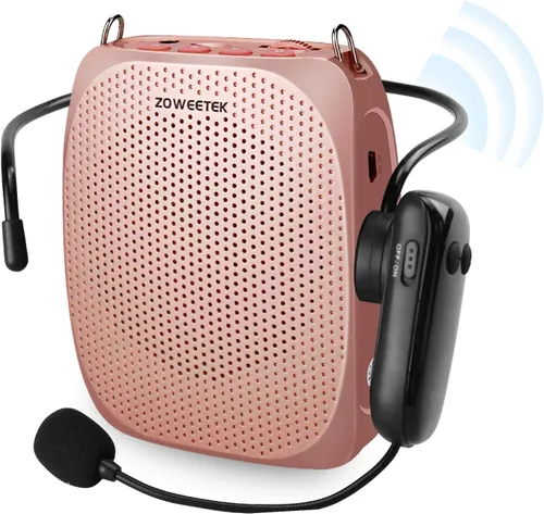 Vista 10 de ZOWEETEK Amplificador de Voz Original para Profesores con 2 Micrófonos, Amplificador de Voz Inalámbrico con Auriculares Micrófono, Altavoz Portátil