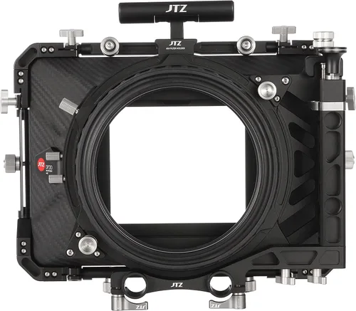 Vista 2 de JTZ DP30 Cine Lens Fibra de Carbono 4x4 Swing-Away Caja Mate con 0.591 in/0.748 in Rod Rail Rig para Sony FS5 FS7 ARRI RED Canon C100 C200 C300 BM D