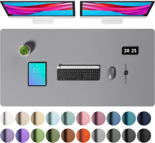 Vista 190 de Aothia - Protector de escritorio de cuero sintético grande, base antideslizante para mouse y superficie para escribir, impermeable, fácil de Agua