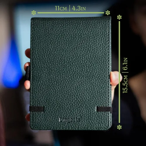 Vista 5 de Dingbats* - Cuaderno Wildlife Squared Reporter A6 - Diario de bolsillo con tapa dura de cuero sintético PU para trabajo, viaje - Bolsillo, cierre