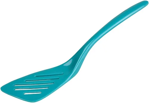 Vista 3 de Hutzler Mini espátula ranurada en ángulo de melamina de 7.25 pulgadas (azul platino)