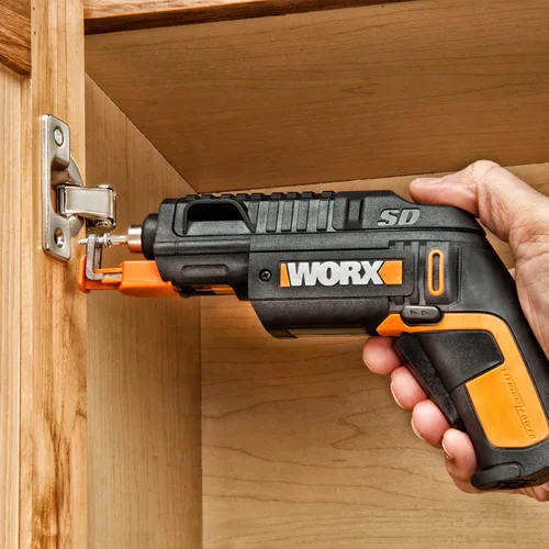 Vista 8 de Worx WX255L - Destornillador eléctrico de 4 V, juego de destornilladores eléctricos inalámbricos recargables con 6 brocas, soporte para tornillos