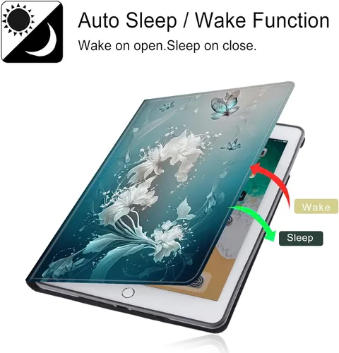 Vista 3 de Funda para Galaxy Tab S7 FE 5G 2021 Funda inteligente de piel sintética con soporte ajustable y funda de encendido y apagado automático para Samsung