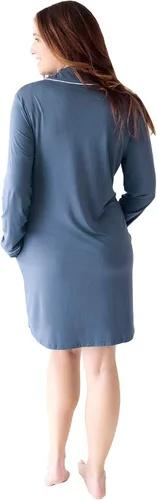 Vista 2 de Kindred Bravely Camisón de lactancia con botones Clea Camisón de maternidad de manga larga