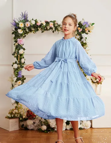 Vista 3 de GRACE KARIN Vestido casual para niñas de 5 a 12 años