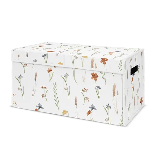 Vista 11 de Sweet Jojo Designs Caja de almacenamiento plegable de juguetes con tapa para habitación de bebé, habitación de niños, marfil, bohemio, vintage