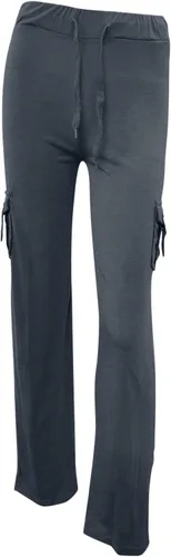 Vista 6 de Pantalones de yoga con corte de bota para mujer, con bolsillos de carga, elásticos, pantalones palazzo, pantalones largos y anchos para entrenamiento