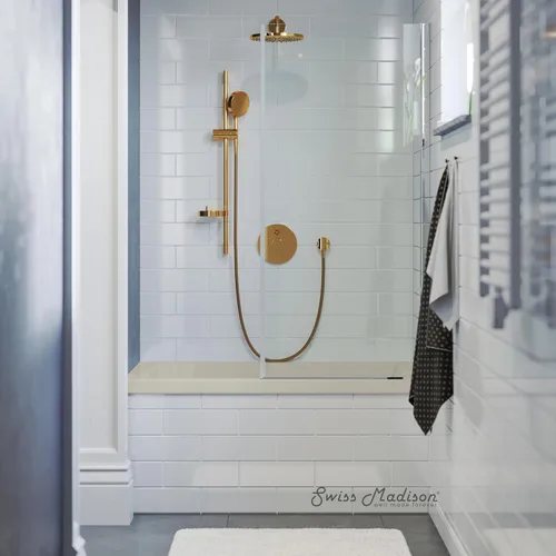 Vista 6 de Swiss Madison Voltaire - Tina de baño de alcoba de 48" x 32" con desagüe a la izquierda en bisque Bisque Brillante