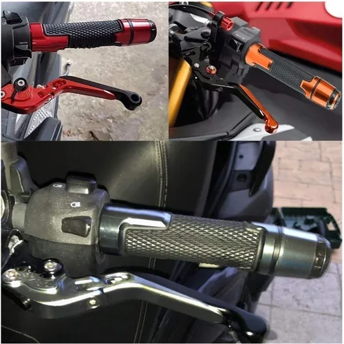 Vista 5 de Palanca de embrague de freno ajustable extensible para motocicleta Yamaha XT660R XT660 R 2014 2015 2016 2004-2017