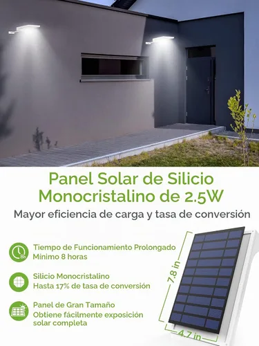 Vista 4 de InnoGear Luces solares de canalón para exteriores, 80 luces LED de montaje en pared con sensor de movimiento, 4 modos de funcionamiento