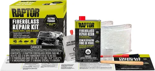 Vista 4 de Kit de reparación de fibra de vidrio RAPTOR, ultra resistente, para reparaciones duraderas en agujeros, rajas y grietas, kit de reparación automotriz