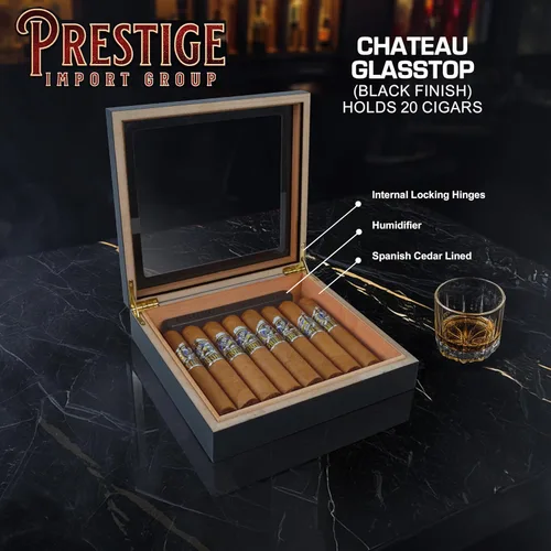 Vista 3 de Humidor pequeño con capacidad para 20 puros de Prestige Import Group