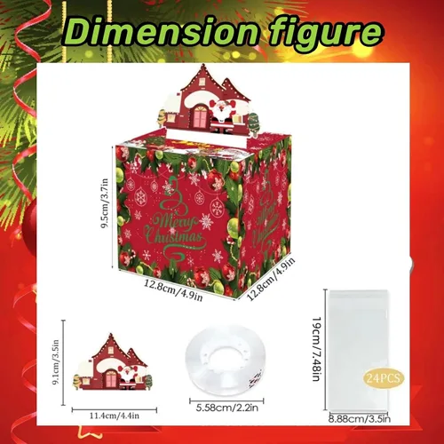 Vista 4 de Sbrvaniy Caja de dinero de Feliz Navidad para regalo en efectivo, divertidas cajas de regalo para efectivo, caja sorpresa caja de regalo