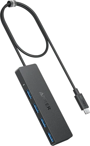Vista 10 de Anker 4-Port USB 3.0 Ultra Slim – Puerto de catos para MacBook, Mac Pro/mini, iMac, Surface Pro, XPS, Notebook PC, pendrives, unidades de disco